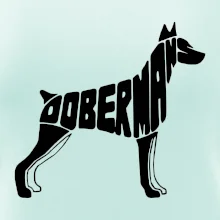Dobermans - nápis v tele