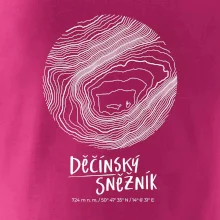 Děčínský Sněžník - vrstevnice v kruhu