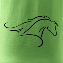 Kôň - bežiaci silueta hlavy