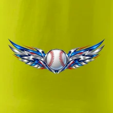 Baseballový míček s kovovými křídly