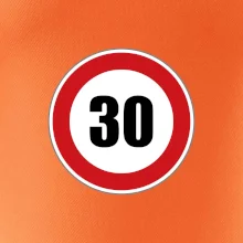 Dopravná značka - obmedzenie rýchlosti 30