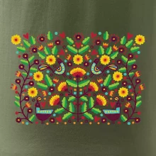 Folklór - farebne kvetiny obdĺžnik