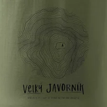 Velký Javorník (Beskydy) - vrstevnice v kruhu