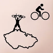 Mapa ČR + kolo na prsu