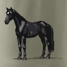Čierny kôň pixel