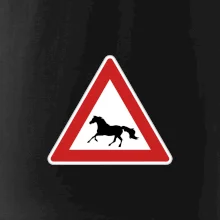 Dopravná značka - Pozor kôň bežiaci