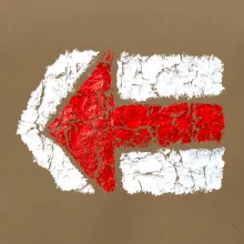 Párová turistická značka  červená Párová turistická značka  červená