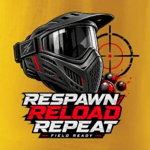 Paintballová maska – Respawn, Reload, Repeat