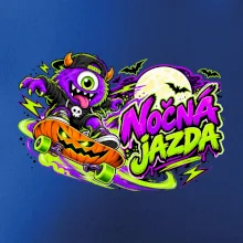 Nočná jazda - fialová príšerka na skateboarde
