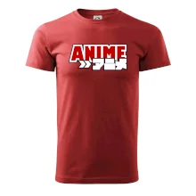 Anime nápis červený