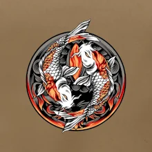 Yin & Yang Koi kapor - oranžový