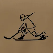 Kreslený hokejista tučnou fixkou