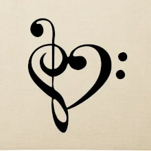 Husľový kľúč srdce