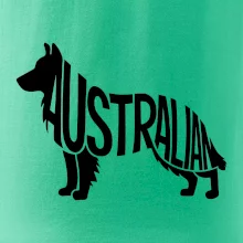 Austrálsky Ovčiak - nápis v tele