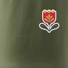 Folklór na prsníku tulipán