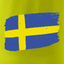 Švédsko vlajka štetkou