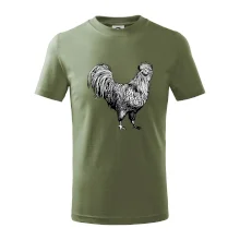 Kohút kreslený čiernobiely