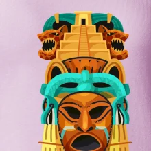 Mayová maska s pyramídou