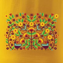 Folklór - farebne kvetiny obdĺžnik