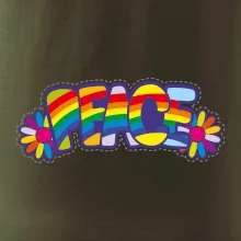 Peace nápis dúhový