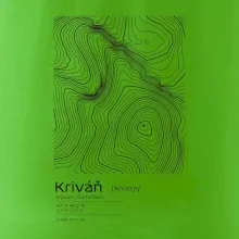 Kriváň - vrstevnice v obdĺžniku