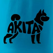 Akita Inu - Nápis v tele