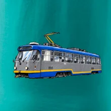 T3R SLF modrošedá kresba fixem