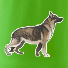 Nemecký ovčiak - hnedý kreslený