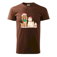 Veselé vianoce - pes, škrečok a mačka