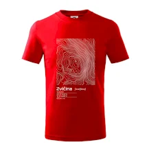 Zvičina - vrstevnice v obdĺžniku