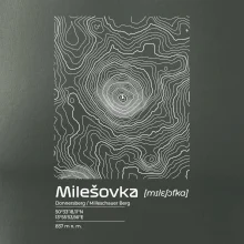 Milešovka - vrstevnice v obdĺžniku