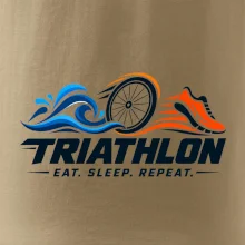 Triatlon plavání kolo a běh eat sleep repeat
