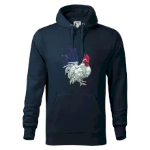 Kohút kreslený biely