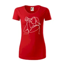 Fotografka stojaca jedným ťahom Fotografka stojaca jedným ťahom