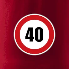 Dopravná značka - obmedzenie rýchlosti 40