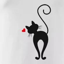 Zamilovaná mačka zozadu