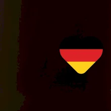 Germany love prso - Nemecká vlajka