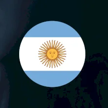 Argentína vlajka guľatá