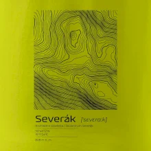 Severák - vrstevnice v obdĺžniku