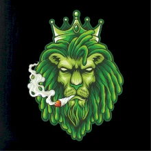 Zhulený lev zelený