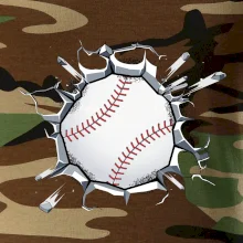 Baseball lopta v triku