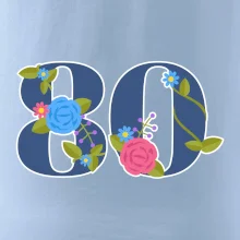Kvetinové číslo kreslené - 80