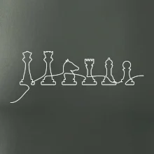 Šachové figúrky v rade - obrys