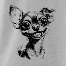 Čiernobiela karikatúra čivava