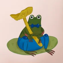 Žaba s hubou (studio-arte.cz)