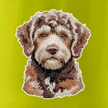 Lagotto romagnolo vyšívaná hlava na prsníku