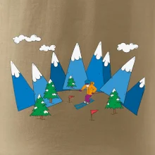 Lyžiar a farebné hory