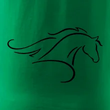 Kôň - bežiaci silueta hlavy