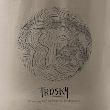 Trosky - vrstevnice v kruhu