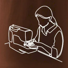 Krajčírka a šijací stroj jedným ťahom